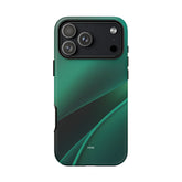 Stylish Phone Case, Tough Cases for Protection, Unique Mobile Cover, Gift for Tech Lovers, Green Abstract Design