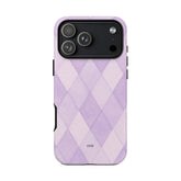 Lavender Diamond Phone Case, Stylish Phone Cover, Tough Phone Cases, Trendy Gift for Her, Unique Phone Accessories