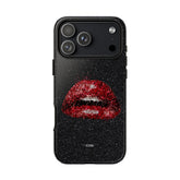 Glamorous Lip Phone Case | Tough Cases with Sparkling Red Lips, Stylish Accessories for Fashion Lovers, Unique Gift Idea, Special Occasions