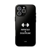 Weightlifting Phone Case - Barbells & Discipline, Fitness Gift, Gym Accessories, Sporty Phone Cover, Motivational Tech