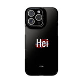 Stylish Snap Case for iPhone - 'Hei' Design, Trendy Phone Accessory, Gift for Friends, Unique Tech Cover, Cool Phone Case noorwegen