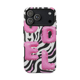 Pink Zebra Print Phone Case, Cute Tough Cases, Fun Gift for Her, Trendy Tech Accessory, Birthday Present, Stylish Protection